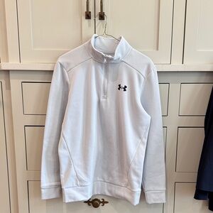 Under Armour Men's quarter zip pullover in light gray